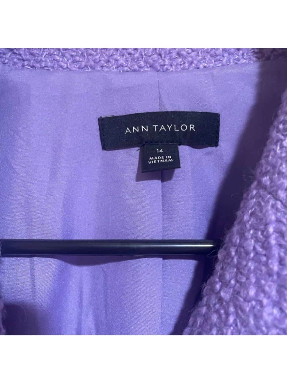 Ann Taylor  Tweed Jacket Lily Lavender - Picture 5 of 8